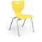 Mooreco Hierarchy School Chair, 4 Leg, 18" Chrome Frame, Yellow Armless Shell, PK5 53318-5-YELLOW-NA-CH - alternate 1